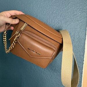 Michael Kors Tan Leather Mini belt bag